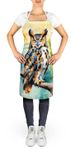 Great Horned Owl Apron Cooking Kitchen Server Baking Crafts Gardening For Adult Women Men, Unisex, Large, Multicolor_maomaolike.com