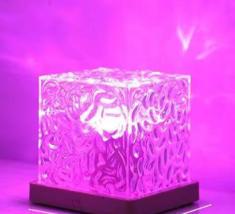 Trendy Rotating Water Ripple Night Light Creative Bedside Flame Atmosphere Romantic Gift Starry Sky Projector Lamp_maomaolike.com