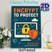 Cybersecurity Encryption Painting Poster, Vibrant Flat Graphic Design Poster, Features Lock, Shield And Computer With Circuit Elements, Delivers_maomaolike.com