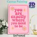 Inspirational Quote Painting Poster, Soft Pink Retro-style Typography Poster, Warm Encouraging Message With Daisy & Star Accents, Suitable For_maomaolike.com