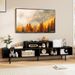 3 Cubby TV Stand For TVs Up To 70 Inch Entertainment Center With Open Storage Compartments_maomaolike.com