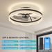 20 Smart Silent Ceiling Fan With Light Crystal Flush Mount LED Fan Lamp With Hidden Blades And Natural Airflow System, Designed For Bedroom, Kids' Room And Study_maomaolike.com