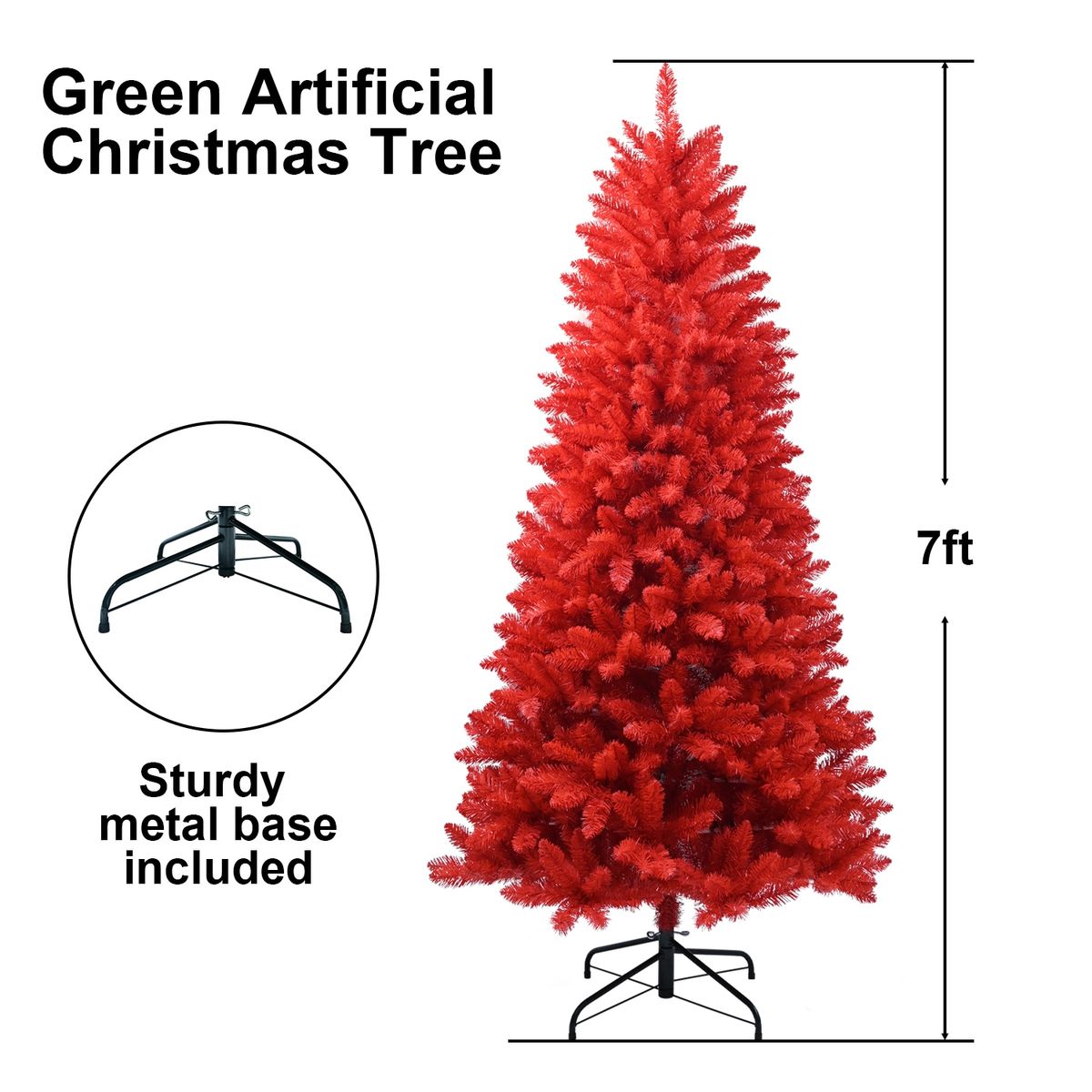 7FT PVC Red TreeQZmomBcekjirWow_maomaolike.com