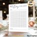 100 Day Challenge Painting Poster, Minimalist Clean-line Poster, Functional Tracking Chart With Goal And Reward Sections To Monitor Daily Progress_maomaolike.com
