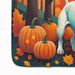 White Pit Bull Terrier Fall Memory Foam Kitchen Mat Machine Washable Anti-Fatigue Mat Cushion Comfort Bath Mat Or Kitchen Rug_maomaolike.com