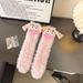 Plush socks funny home winter warm thick coral fleece sleeping socks cute ugly big eyes floor socks_maomaolike.com