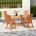 Foldable Patio Chair All-Weather HDPE Outdoor Dining Chair With Armrest For Indoor And Outdoor Settings, Living Room, Balcony, Porch, Patio, Etc_maomaolike.com