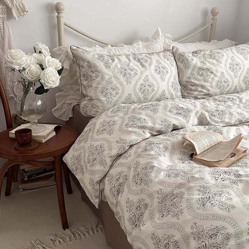 Wholesale INS American Country Style Corded 4-Piece Vintage Small Floral Bed & Breakfast Apartment Pure Cotton Four-Piece Set_maomaolike.com