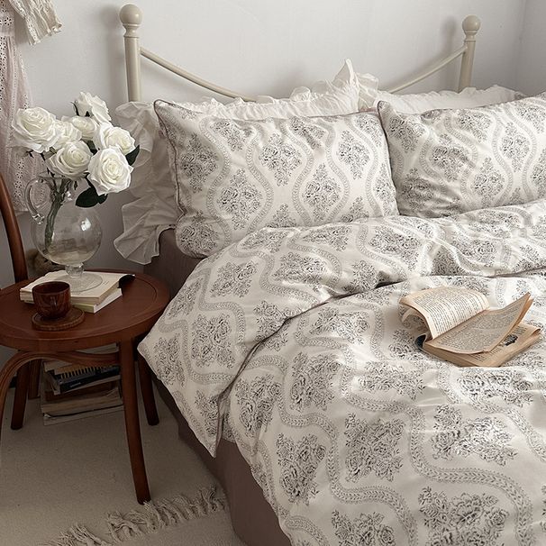 Wholesale INS American Country Style Corded 4-Piece Vintage Small Floral Bed & Breakfast Apartment Pure Cotton Four-Piece Set_maomaolike.com