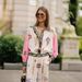 Women's clothing casual fashion all-match linen printed macaron long-sleeved suit_maomaolike.com