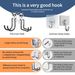 For Hanging Heavy 42 Pounds (Max.) 8 Small Size Hooks, Nainless Wall Hangers Self-adhesive Traceless Transparent Detachable Waterproof Rust-proof Bathroom Kitchen Home A Variety Of Uses_maomaolike.com