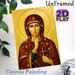 Virgin Mary Religious Painting Poster, Gilded Orthodox Icon Style Poster, Serene Devotional Artwork Ideal For Home Prayer Spaces, Church Settings_maomaolike.com