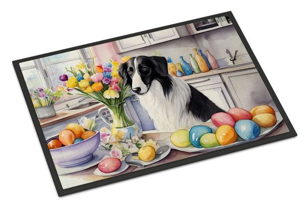 Decorating Easter Borzoi Doormat Front Door Mat Indoor Outdoor Rugs For Entryway, Non Slip Washable Low Pile, 24H X 36W_maomaolike.com