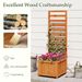 48 Inch Wood Raised Garden Bed With Trellis With Drainage Holes For Indoor And Outdoor Settings, Such As Porch, Patio Or Balcony_maomaolike.com