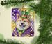 Akita King Of Mardi Gras Porcelain Ornament Christmas Tree Hanging Decorations For Home Christmas Holiday, Rectangle, Gift, Multicolor_maomaolike.com