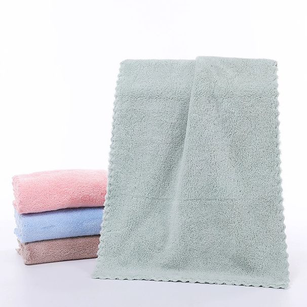 Micro Fiber Towel Solid Color Square Towel Soft Thickened Absorbent Quick Dry Home Bath Towel_maomaolike.com