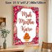 Indian Dessert Themed Painting Poster, Vibrant Traditional Indian Floral Pattern Poster, Cultural Festive Design With "Muh Meetha Karo" Script & Gulab_maomaolike.com