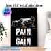 "No Pain No Gain" Fitness Painting Poster, Bold Monochrome Sketch Style Poster With Muscular Push-up Figure, Motivational Workout Decor Ideal For Gym_maomaolike.com