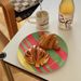 INS Checkerboard Bamboo Fiber Eco-Friendly Anti-Fall Breakfast Western Salad Tableware Dinner Dessert Plate_maomaolike.com