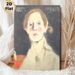 Vintage Lady Portrait Painting Poster, Textured Brushstroke Soft-toned Female Portrait Poster, Adds Elegant Artistic Ambiance, Suitable For Living_maomaolike.com