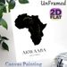 African Map Akwaaba Themed Painting Poster, Sleek Black Silhouette African Map With Sparkling Gold Accents Poster, Warm Welcoming Decor Suitable For_maomaolike.com