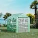 8 X 6 X 7 Temporary Greenhouse For Growing Flowers With Mesh Door & Windows Green_maomaolike.com
