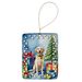 Yellow Labrador Retriever Christmas Reindeer Porcelain Ornament Christmas Tree Hanging Decorations For Home Christmas Holiday, Rectangle, Gift, Multicolor_maomaolike.com