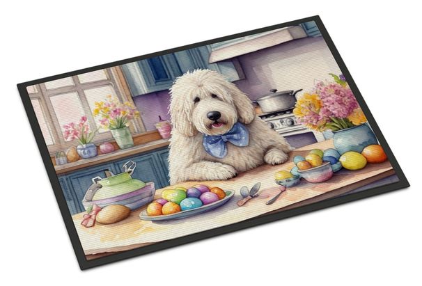Decorating Easter Komondor Doormat Front Door Mat Indoor Outdoor Rugs For Entryway, Non Slip Washable Low Pile, 24H X 36W_maomaolike.com