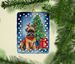 Brussels Griffon Christmas Reindeer Porcelain Ornament Christmas Tree Hanging Decorations For Home Christmas Holiday, Rectangle, Gift, Multicolor_maomaolike.com