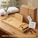 Extendable Bathtub Shelf Tray, Light-Luxury Bathing Organizer, Bamboo Bathroom Rack, Tub Tray Storage Shelf_maomaolike.com