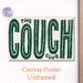 Couch Club Typography Painting Poster, Vintage Distressed Dark Green Text Poster, Stylish Retro Lettering Design Ideal For Living Room, Lounge Spaces_maomaolike.com