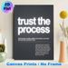 Inspirational "Trust The Process" Painting Poster, Minimalist Dark-toned Typographic Poster, Motivational Message To Foster Patience And Confidence_maomaolike.com