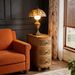 Wood End Table, 3-Drawer Side Table NightStand With 3 Rattan Drawers_maomaolike.com
