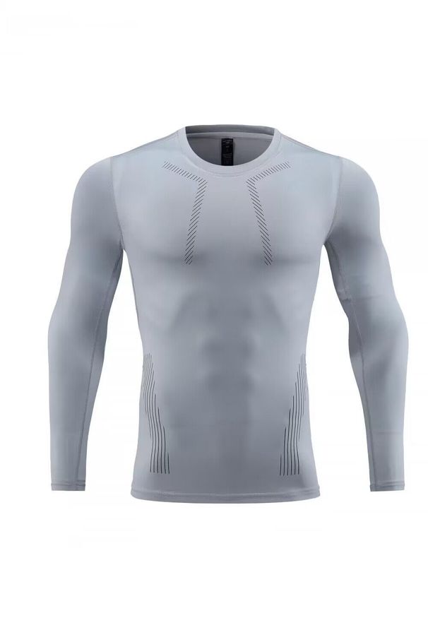 Men's Clothing Long-Sleeved Tights Men's Sports t-Shirt Fitness Breathable Quick-Drying Running Training Suit Basketball Long Sleeves_maomaolike.com