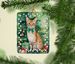 Ocicat Cat By The Christmas Tree Porcelain Ornament Christmas Tree Hanging Decorations For Home Christmas Holiday, Rectangle, Gift, Multicolor_maomaolike.com