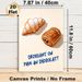 French Pastry Themed Painting Poster, Warm-toned Stylized Croissant & Pain Au Chocolat Poster, Appetizing Baked Goods Artwork, Suitable For Kitchen_maomaolike.com