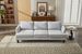 Fabric 3 Seater Couch With 2 USB, Comfortable Sectional Couches And Sofas For Living Room Bedroom Office Small Space, Easy Assembly & Comfy Cushion,Light Grey_maomaolike.com