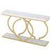 Console Table, Narrow Entryway Sofa Table With Geometric Metal Frame_maomaolike.com
