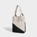 High-End Tote Niche Large Capacity Foldable Lightweight Washable Geometric Triangle Color Block Fly Weave Bag_maomaolike.com