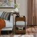 Mid Century Modern Lift Top Side Table, Small Rising End Table Couch Table With Storage Shelf, Wooden Nightstand For Home Living Room, Office, Reception_maomaolike.com