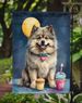 Keeshond Happy Birthday Garden Flag Mailbox Flag Decorative Yard Flag Banner Outside Patio Artwork Yard Flower Beds, Garden Size, Multicolor_maomaolike.com