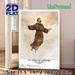 St. Joseph Of Cupertino Painting Poster, Soft Watercolor-style Levitating Saint With Glowing Halo Poster, Inspirational Religious Decor Ideal For_maomaolike.com
