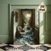 Surreal Coastal Interior Painting Poster, Dramatic Surreal Scene With Waves Spilling From Artwork Into Room Poster, Unique Immersive Decor Ideal For_maomaolike.com