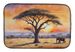 Elephants Savanna Sunrise Dish Drying Mat Absorbent Dish Drying Mat Pad For Kitchen Counter Dish Drainer Mat For Countertop, 14 X 21", Multicolor_maomaolike.com