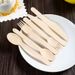 50PCS Disposable Wooden Forks Spoons Knives Suitable For Dessert Ice Cream Fruit Tableware Kitchen Wedding Birthday_maomaolike.com