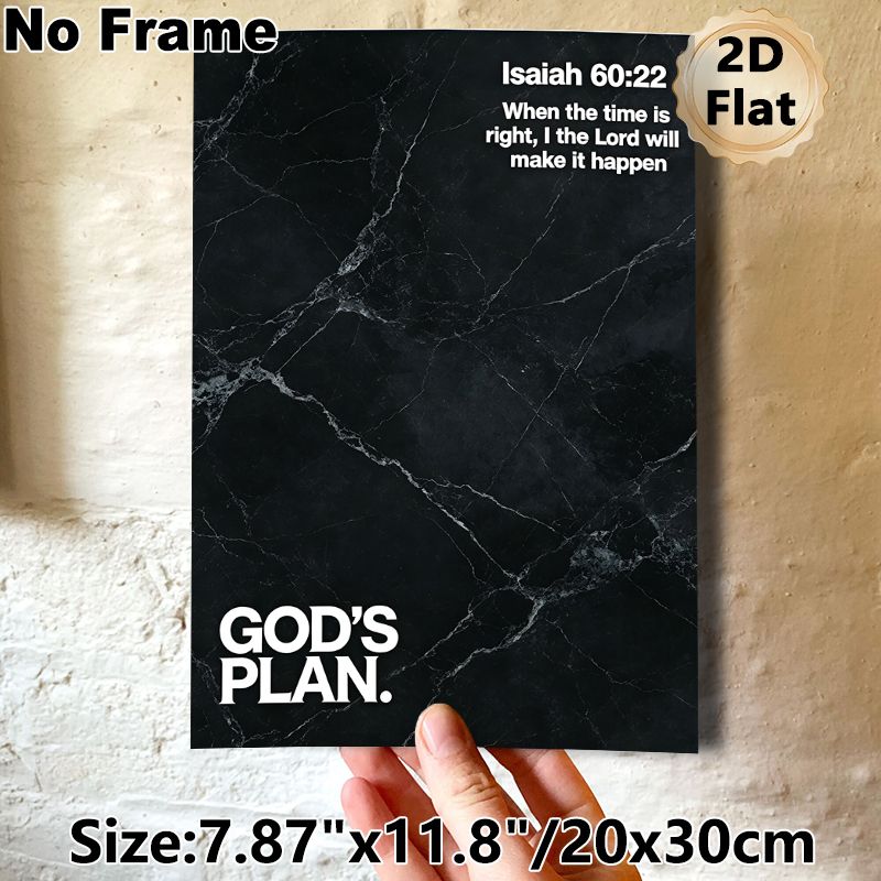 Bible Verse Isaiah 60:22 Painting Poster, Minimalist Dark Marble Texture Poster, Inspirational Religious Message Decor For Home, Office, Prayer Space_maomaolike.com