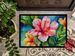 Hawaii Hawaiian Hibiscus In Watercolor Doormat Front Door Mat Indoor Outdoor Rugs For Entryway, Non Slip Washable Low Pile, 24H X 36W_maomaolike.com