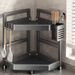 Gun Gray Spice Triangle Stove Countertop Chopstick Holder Storage Kitchen Corner Fan-Shaped Rack_maomaolike.com