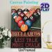 Billiards Themed Painting Poster, Vintage Distressed Billiard Balls & Slogan Poster, Retro Decorative Piece Ideal For Billiards Room, Game Room_maomaolike.com