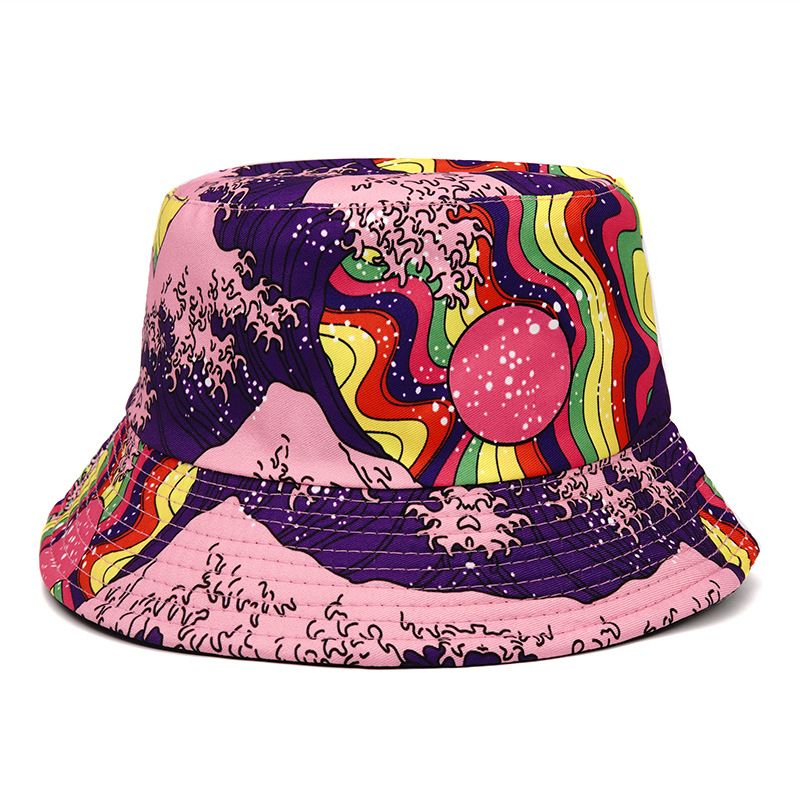Hot Sale Women's Bucket Hats Double-sided Bandana Panama Caps Men Outdoor Sport Sun Protection Fishing Fisherman Hat Bob_maomaolike.com